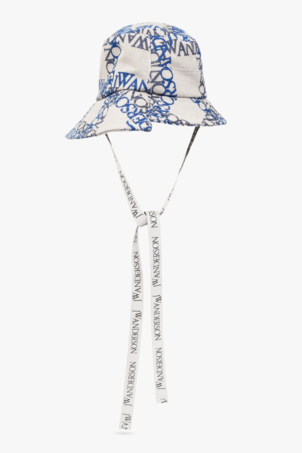 Grey Bucket hat with logo JW Anderson